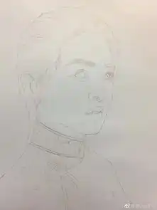 张含韵,她演南烟斋笔录的剧照,彩铅教程
