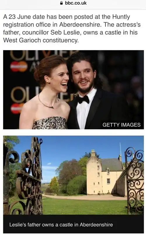 权力的游戏雪诺和耶哥蕊特要在6月23号举行婚礼