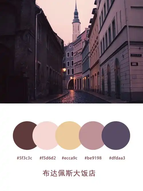 布达佩斯大饭店配色分享
