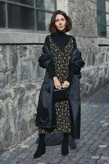 今年冬天,流行穿最有态度的黑色,太高级了