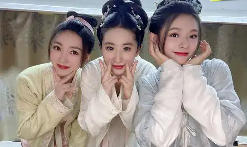 刘亦菲林允柳岩同框太养眼,3人宣布梦华录杀青,陈晓配文好搞笑