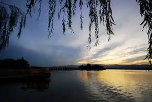 颐和园17孔桥的傍晚