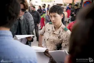 太阳的后裔幕后花絮照宋仲基穿军装笑容耀眼
