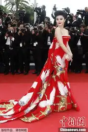 范冰冰戛纳低胸彩瓷裙艳压群芳范爷风采依旧12
