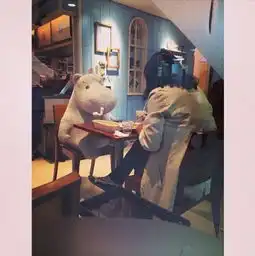 谁说咖啡馆非要小清新喝咖啡才是正经事