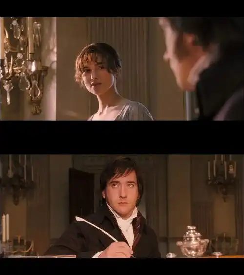 图片傲慢与偏见男女主浪漫对视图
