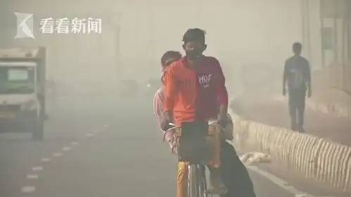 印度新德里被雾霾笼罩空气污染指数高出3倍

