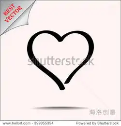 心脏标志图标矢量图平面设计风格商业金融,符号标志海洛创意正版图片,视频,音乐素材交易平台shutterstock中国独家合作伙伴站酷旗下品牌