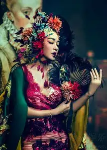 钟丽缇京剧主题婚照惊艳浓妆红唇表情妩媚8708137大...
