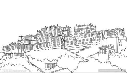 ai矢量布达拉宫设计图