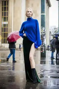 扫地才fashion今春潮人都穿长裤长裙斗篷
