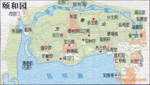 颐和园旅游路线图下载颐和园景点导游图下载高清版当易网