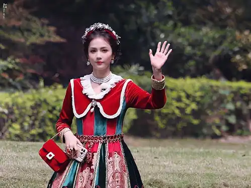 组图白鹿奔跑吧路透释出穿公主裙盘发造型复古优雅