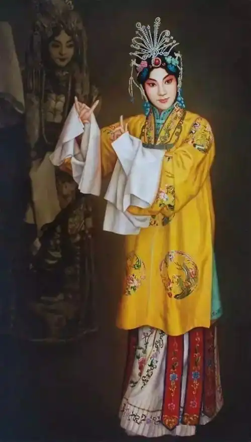 这样的京剧油画真没见过
