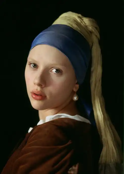 戴珍珠耳环的少女每一帧镜头都美得如同油画一般