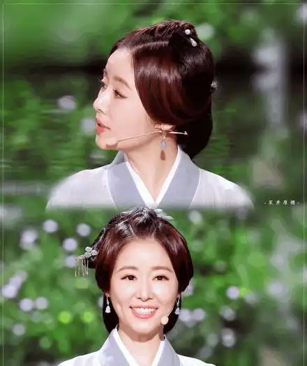 林心如发髻梳起,犹如清水芙蓉,美到骨子里了