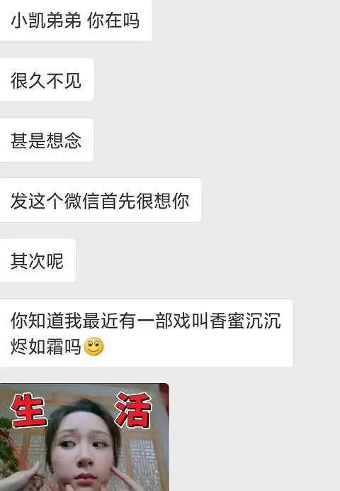 王俊凯晒他和杨紫的聊天记录,杨紫好久不见,甚是想念
