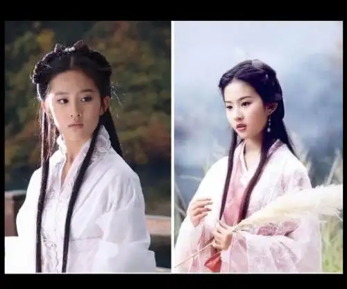 神雕侠侣黄晓明版小龙女穿粉色衣服的图片越多越好
