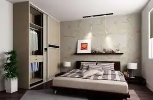 蜗居里打造爱情童话温馨惬意卧室衣柜图片
