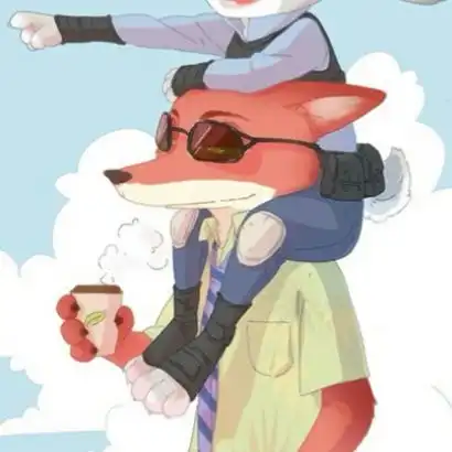 疯狂动物城情侣头像狐尼克和兔朱迪cp情头
