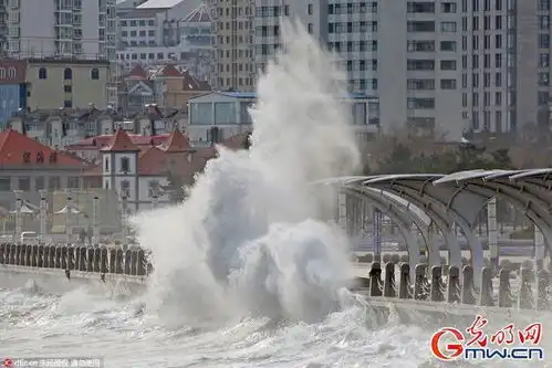 山东海滨巨浪滔天