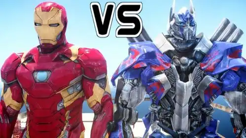 最强机器人激战,钢铁侠vs擎天柱
