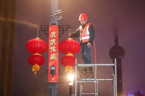 虎年春节将至,南京东路等上海重要路段大红灯笼高高挂
