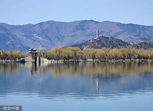 北京天气晴好颐和园碧水蓝天
