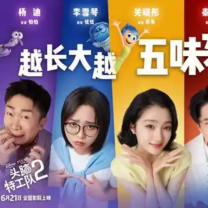 头脑特工队2公布中文配音阵容,关晓彤李雪琴等加盟