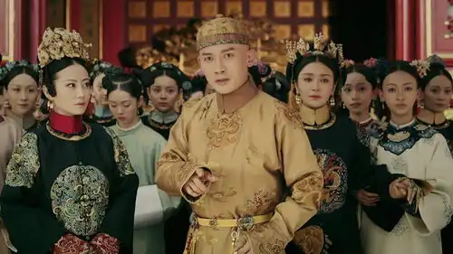 于正与延禧攻略成员合影,镜头下全都变成了整容脸
