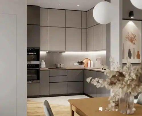 绿色家装饰新中产家庭最爱的l型厨房