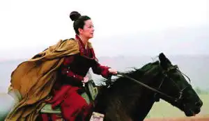 赵薇电影花木兰中,赵薇骑马的这个镜头的全图谁有