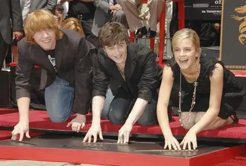 哈利波特5洛杉矶首映三主演留手脚印
