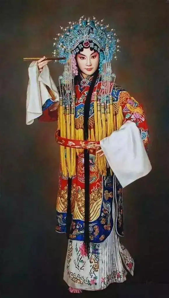 这样的京剧油画真没见过
