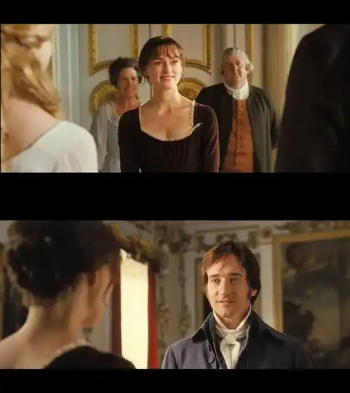 图片傲慢与偏见男女主浪漫对视图
