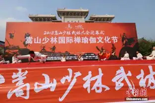 少林小子与瑜伽爱好者绝壁施展功夫瑜伽
