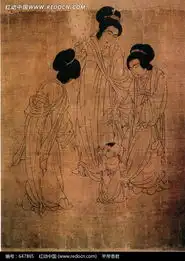 中国工笔人物宫中图
