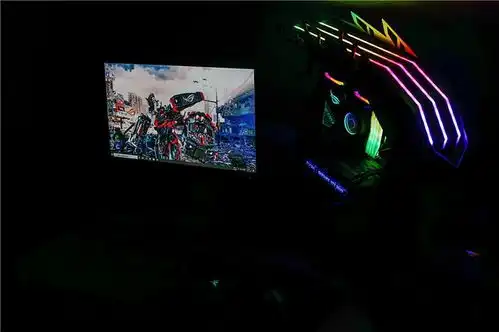 灯效酷炫装机秀,3600xb450bmr24水冷大水牛铁血战士机箱