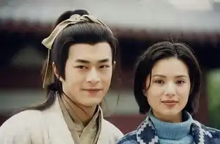 95版神雕侠侣幕后照杨过卖萌可爱,小龙女张嘴哈哈笑,大雕露真容
