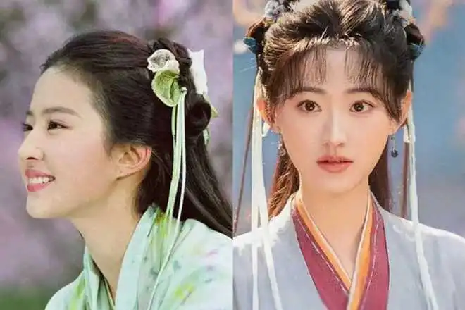 女演员长相与灵气杨雨潼与刘亦菲演赵灵儿之比较
