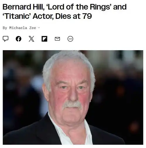 泰坦尼克号船长扮演者去世,生前曾出演指环王,众星悼念
