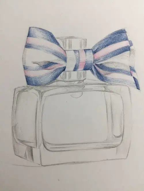 彩铅绘画教程闻香识女人,汤米的香水瓶
