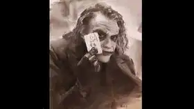 自我创作希斯莱杰小丑素描绘画