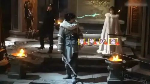 将夜花絮宁缺莫山山超有爱的眼神交流,吊威亚两人空中撞在一起