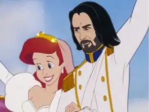 艺术家脑洞大开,让基努里维斯化身迪士尼王子,网友称他很配