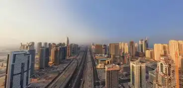 从天空中看天空之城迪拜