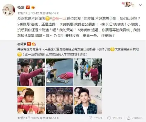 杨紫向张一山讨债是什么情况
