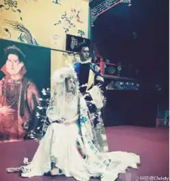 钟丽缇京剧婚纱照曝光钟丽缇疑已有孕图
