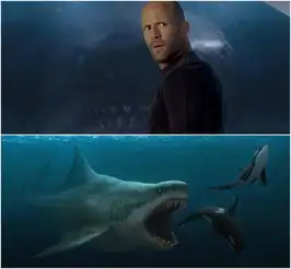 巨齿鲨曝剧照,杰森斯坦森大战史前鲨鱼,李冰冰饰女一号
