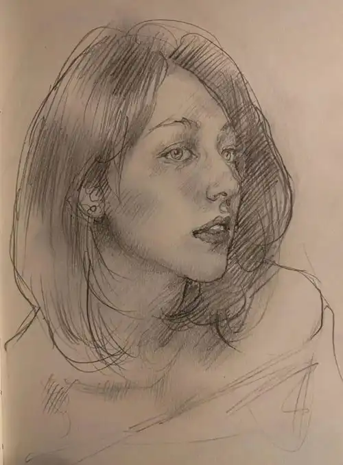 川美院长庞茂琨2021速写新作附绘画过程及局部